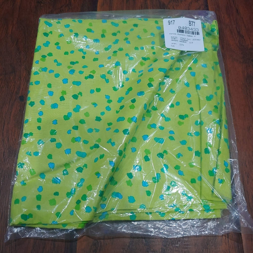 Kanvas endless summer lime green fabric